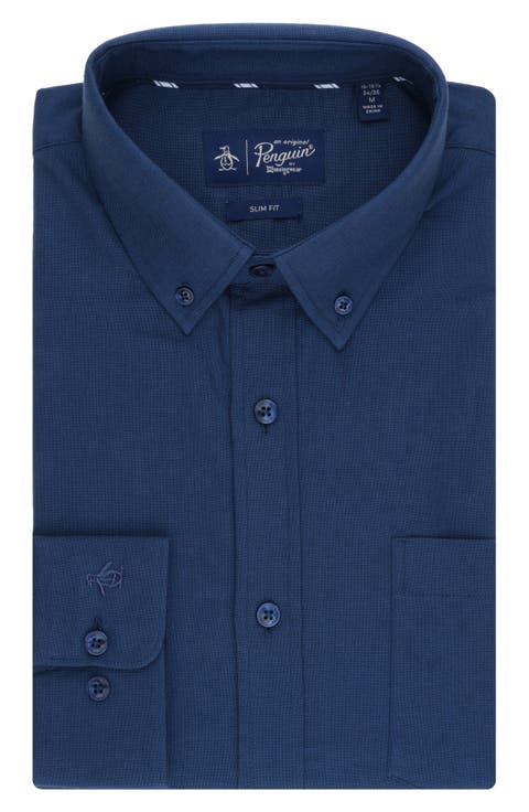 Abbot Brushed Oxford Slim Fit Dress Shirt