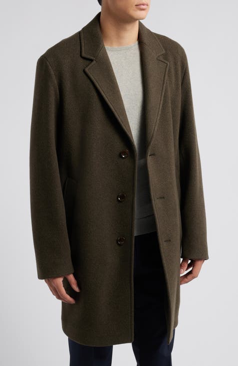 Mens green wool trench coat best sale