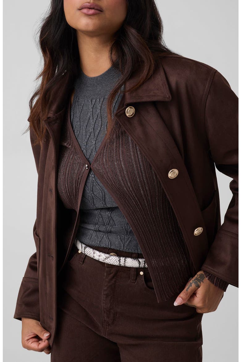Grace Faux Suede Jacket, Main, color, G1EB-DARK