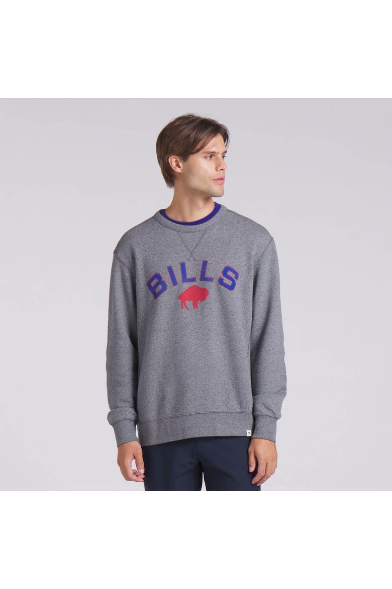 Men's Fanatics  Heather Gray Buffalo Bills Loop Terry Pullover Sweatshirt, Alternate, color, Heather Gray