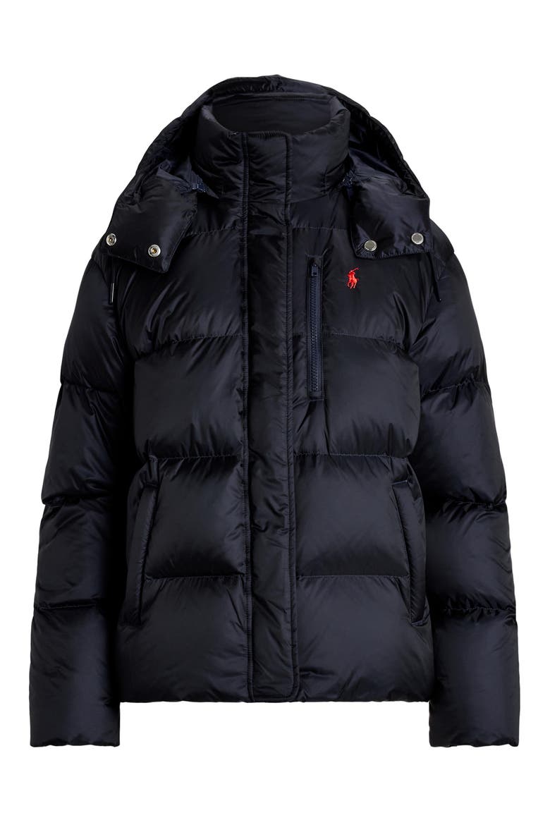 Down Puffer Jacket with Removable Hood, Alternate, color, RL NAVY