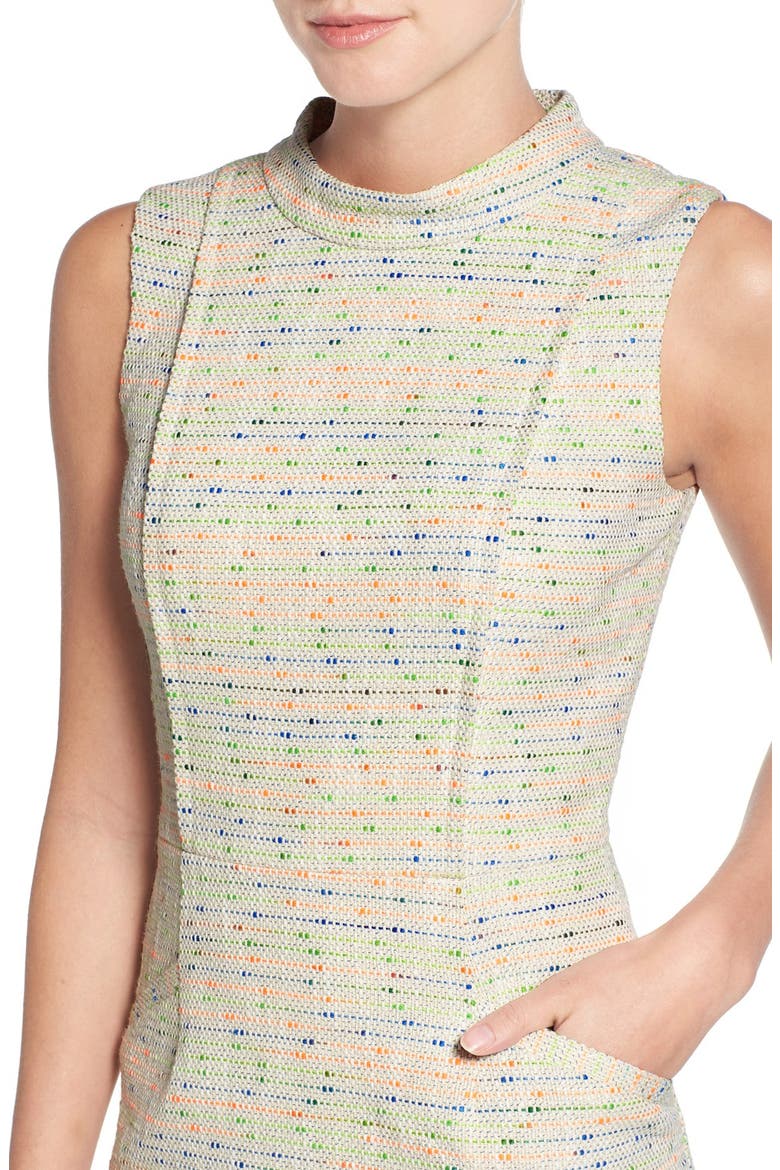 Tweed Sheath Dress, Alternate, color, IVORY MULTI TWEED