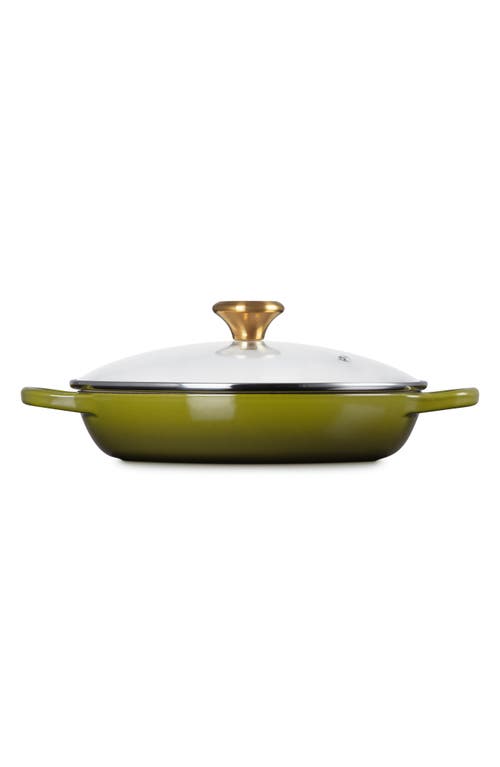 Le Creuset Enameled Cast Iron Signature Round 2.25-qt. Braiser With Glass Lid In Olive