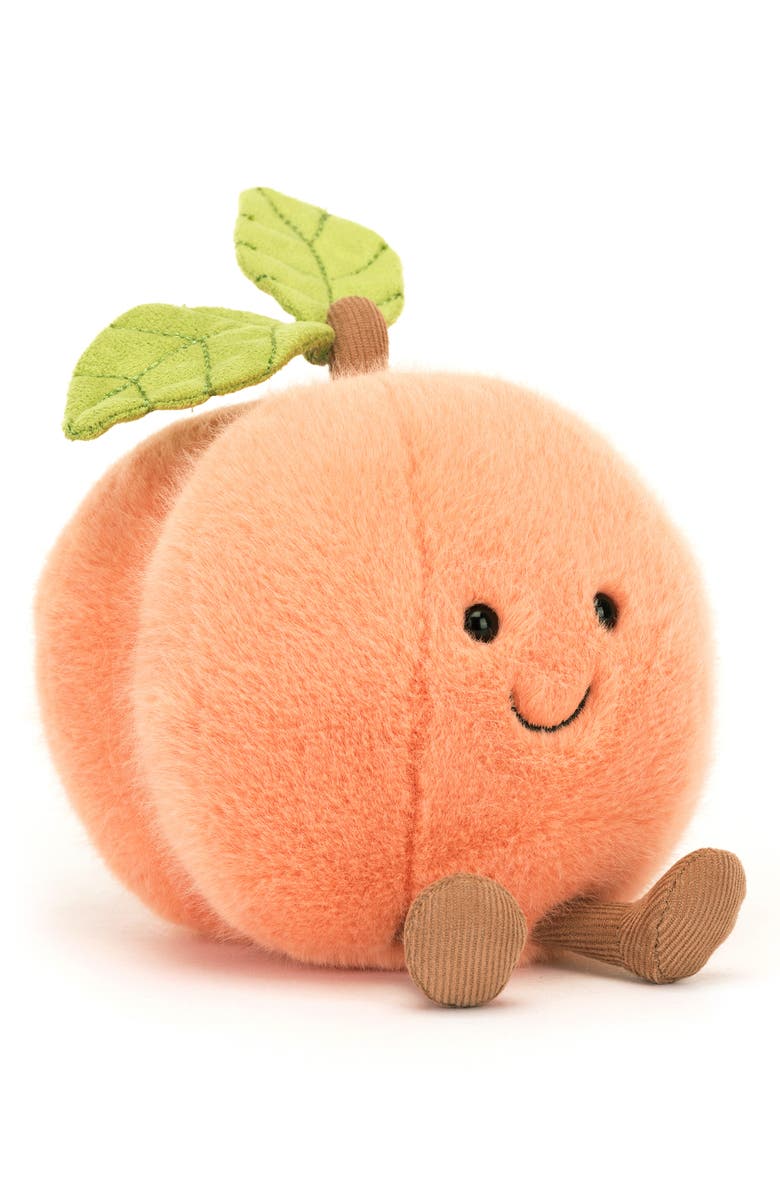 Jellycat Amuseable Peach Plush Toy, Main, color, 