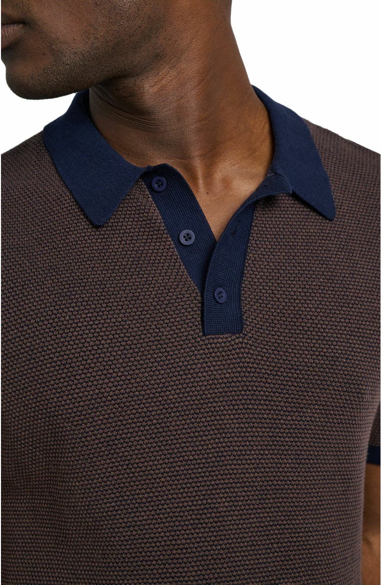 Onia Cotton Textured Knit Polo, Alternate, color, 