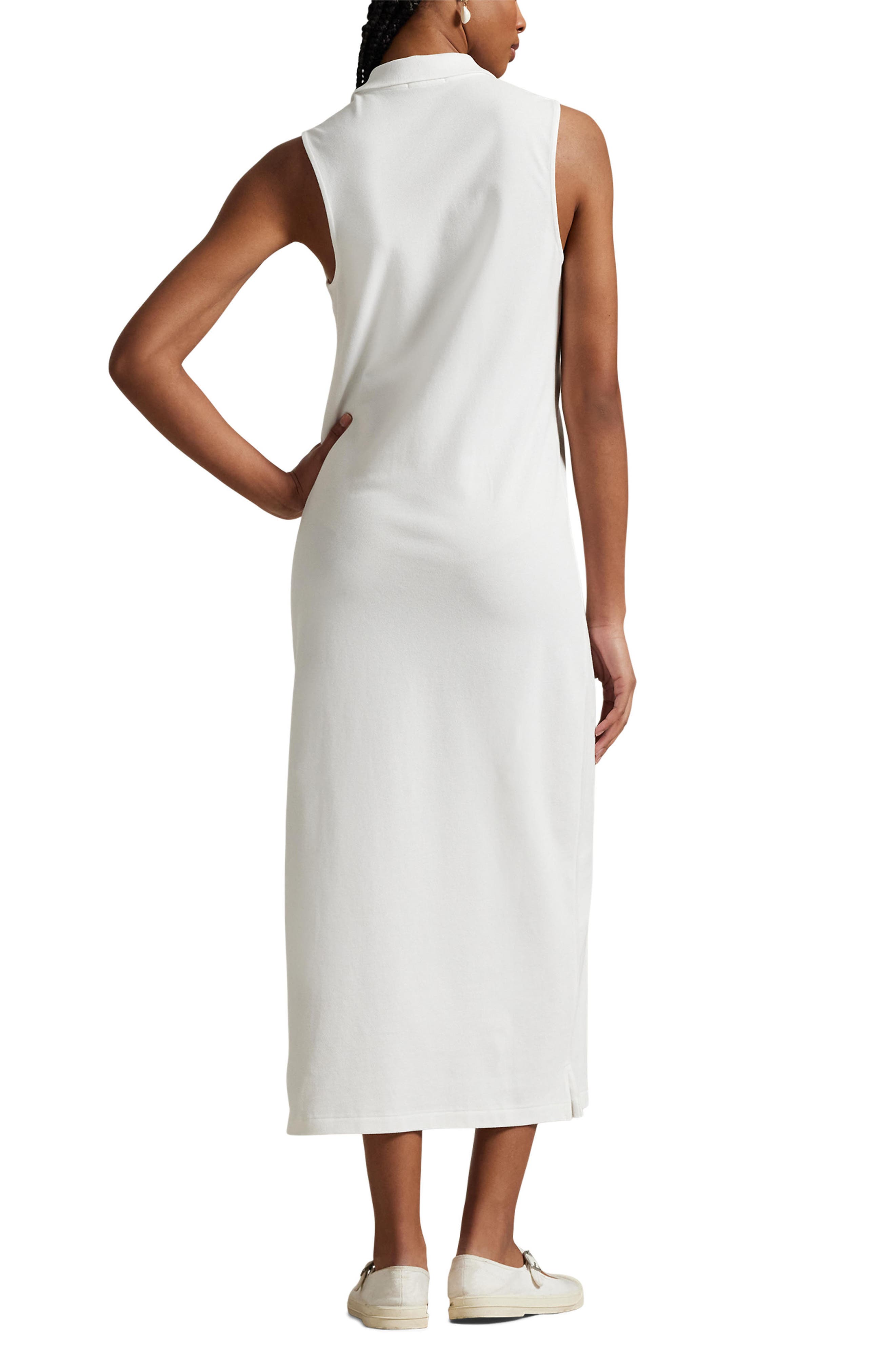 stretch-cotton sleeveless polo dress The Effortless Polo Dress