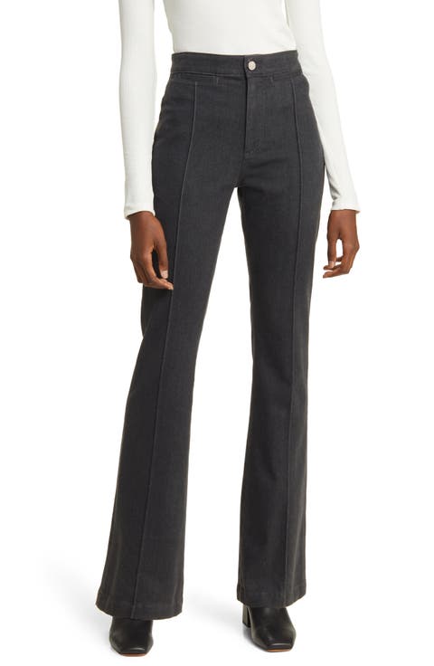 Anisten Tailored Pintuck High Waist Stretch Flare Jeans