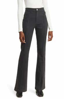 Anisten Tailored Pintuck High Waist Stretch Flare Jeans