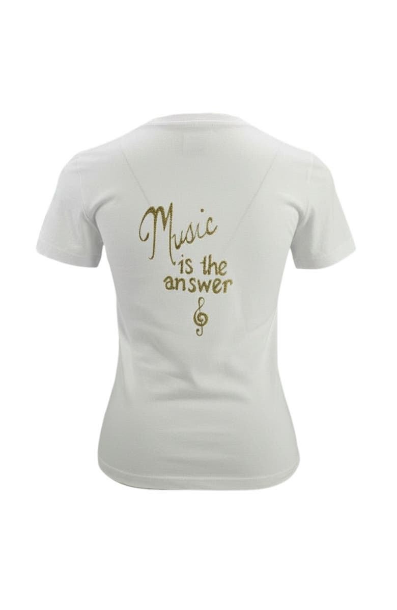 Madison Maison Music Is The Answer T-Shirt, Alternate, color, White