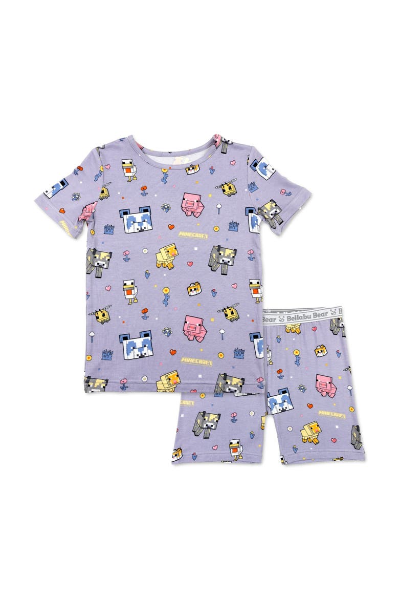 Minecraft Pixel Pals Kids 2-Piece Short Sleeve & Shorts Pajama Set, Main, color, Minecraft Pixel Pals