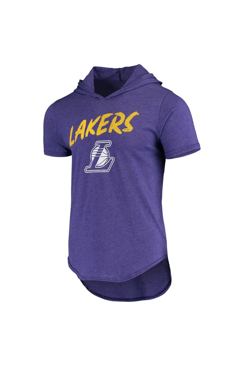 Men's Fanatics Branded LeBron James Heathered Purple Los Angeles Lakers Hoodie Tri-Blend T-Shirt, Alternate, color, Purple