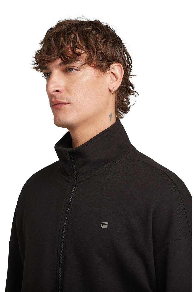 Rovic Zip-Up Sweatshirt, Alternate, color, DARK BLACK