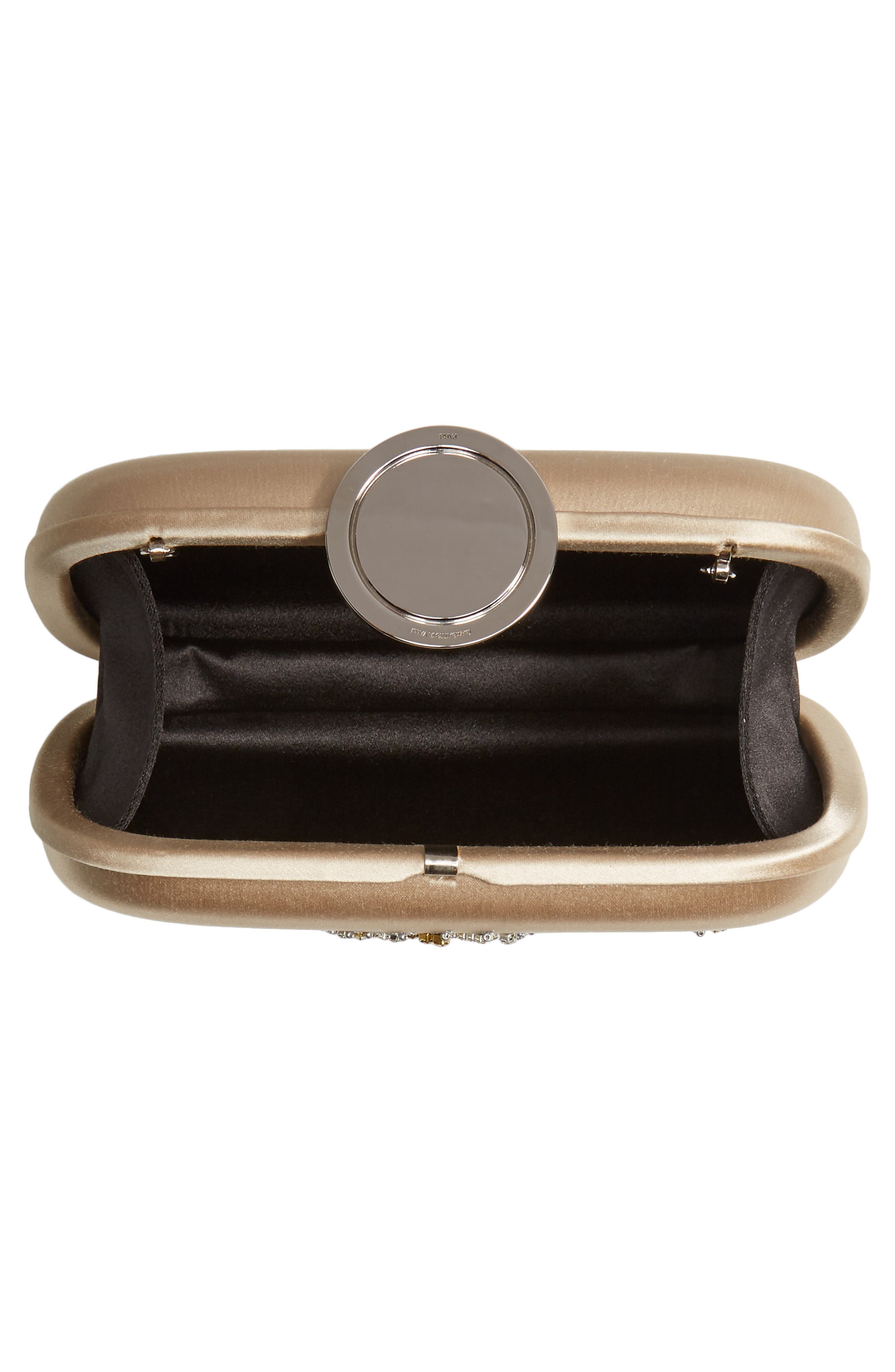 Giambattista Valli Crystal Embellished Satin Clutch, Alternate, color, 