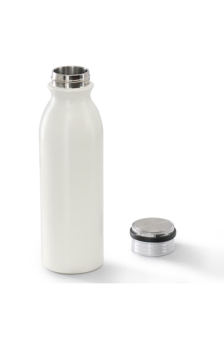 Gibson Home Marina 20oz Stainless Steel Thermal Bottle with Acrylic Lid, Alternate, color, White
