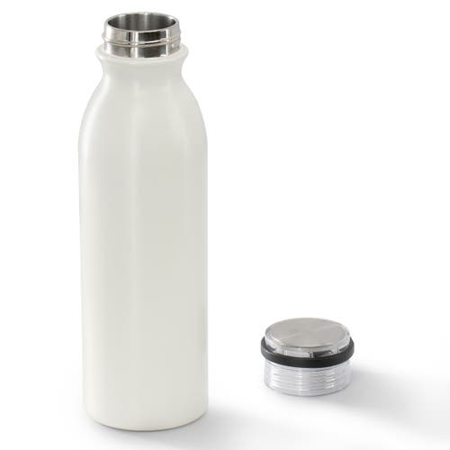 Gibson Home Marina 20oz Stainless Steel Thermal Bottle With Acrylic Lid In White