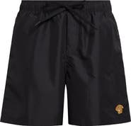 Versace Embroidered Medusa Swim Trunks
