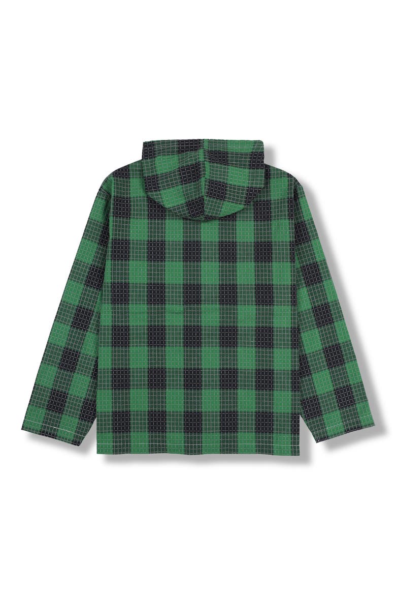 Virtual Hooded Snap-Up Shirt, Alternate, color, GREEN