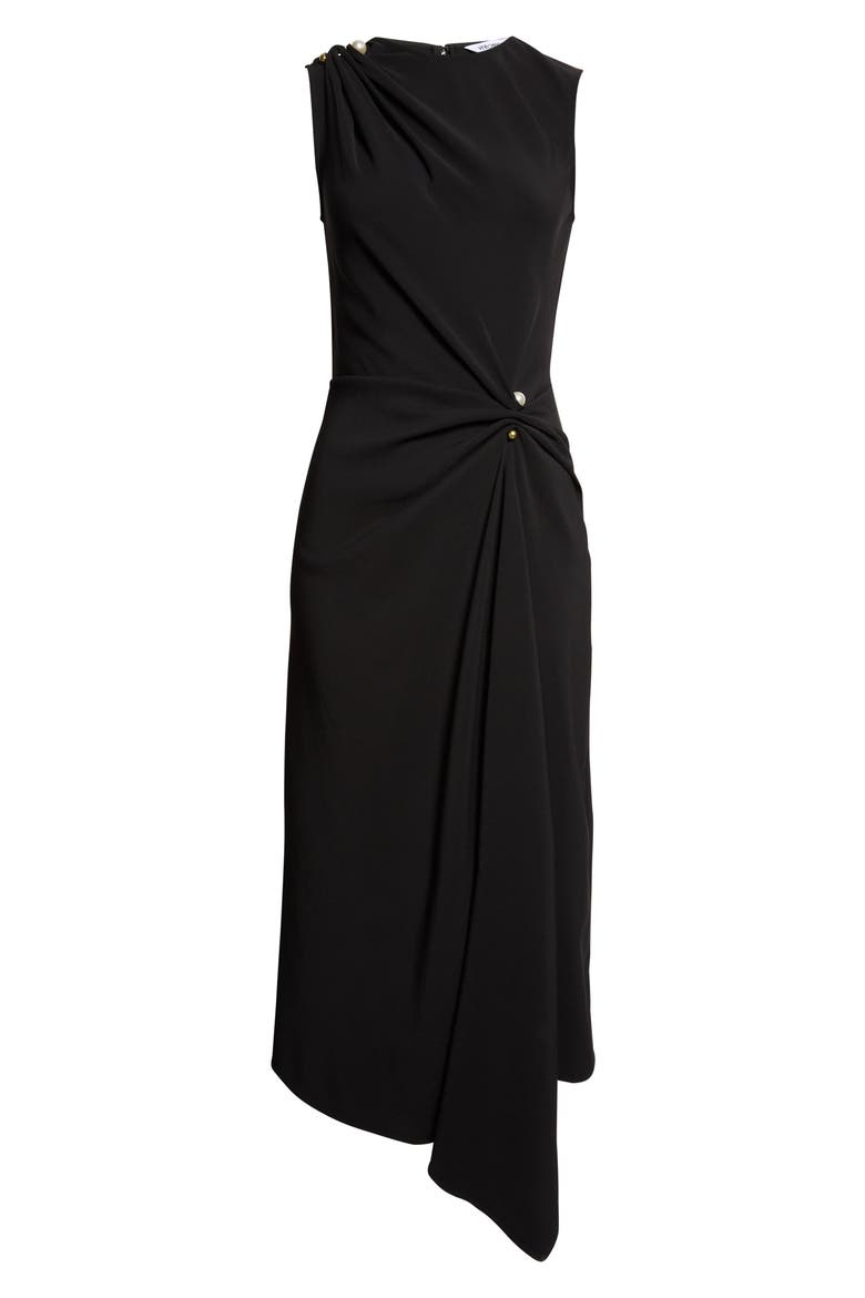 Freja Sleeveless Twist Midi Dress, Alternate, color, BLACK