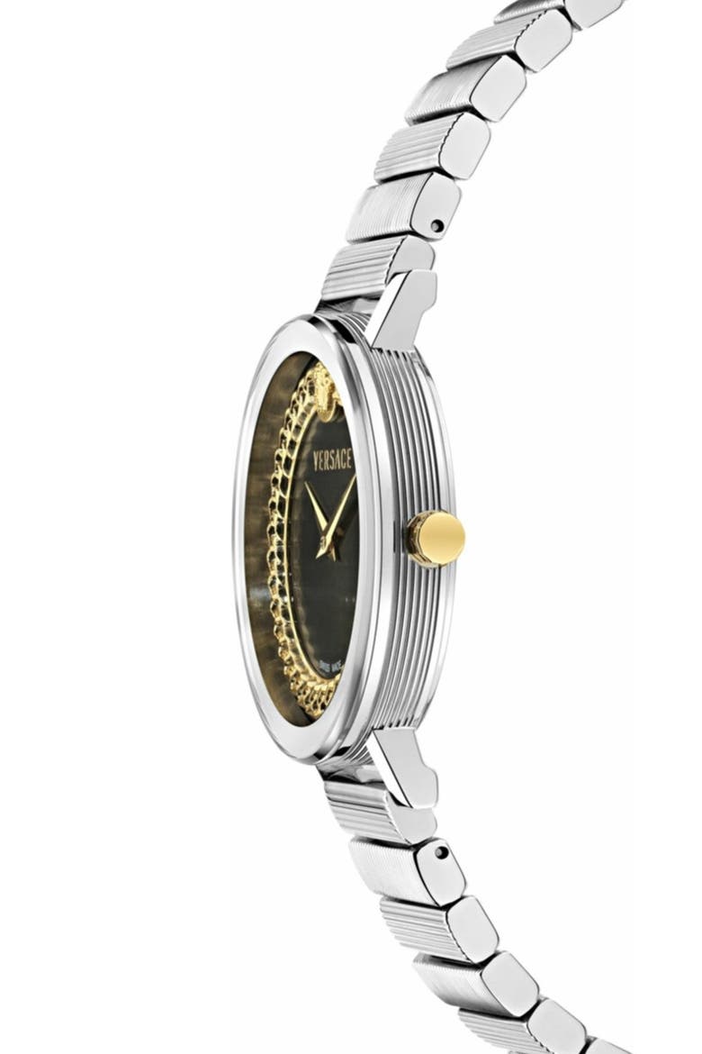 V-Libra Bracelet Watch, 35mm, Alternate, color, BLACK/ STAINLESS STEEL