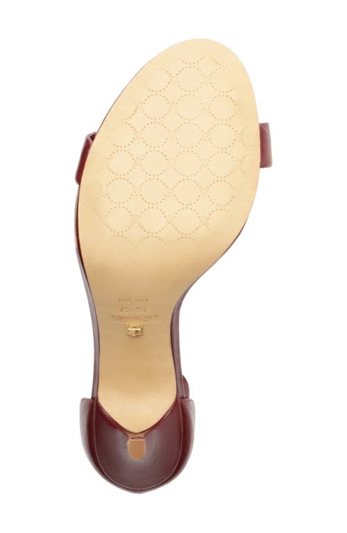 Arezzo Isabelli Ankle Strap Sandal In Burgundy