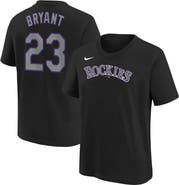 Nike Youth Nike Kris Bryant Black Colorado Rockies Home Player Name & Number T-Shirt