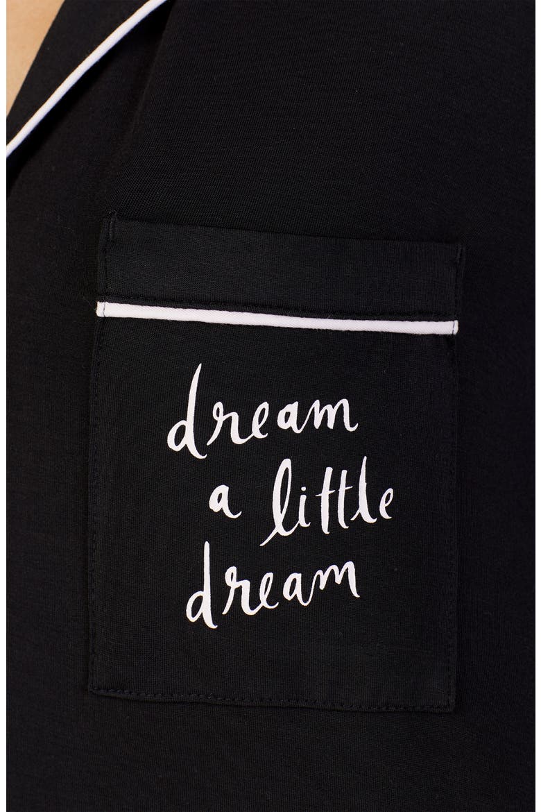 short pajamas, Alternate, color, BLACK