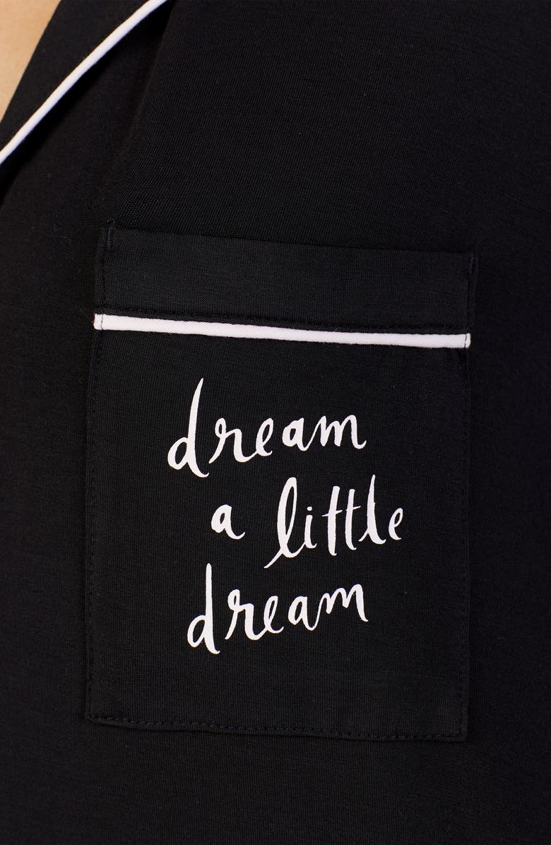 Kate Spade New York short pajamas, Alternate, color, Black