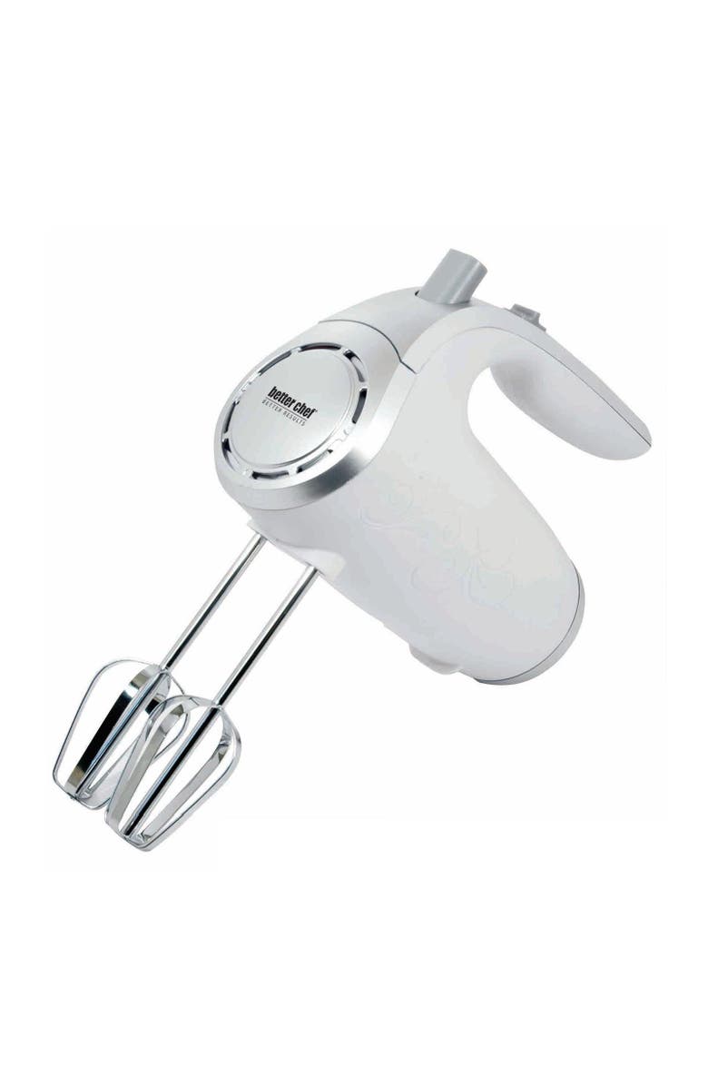 Better Chef 5-Speed 150-Watt Hand Mixer White w/ Silver Accents, Main, color, White