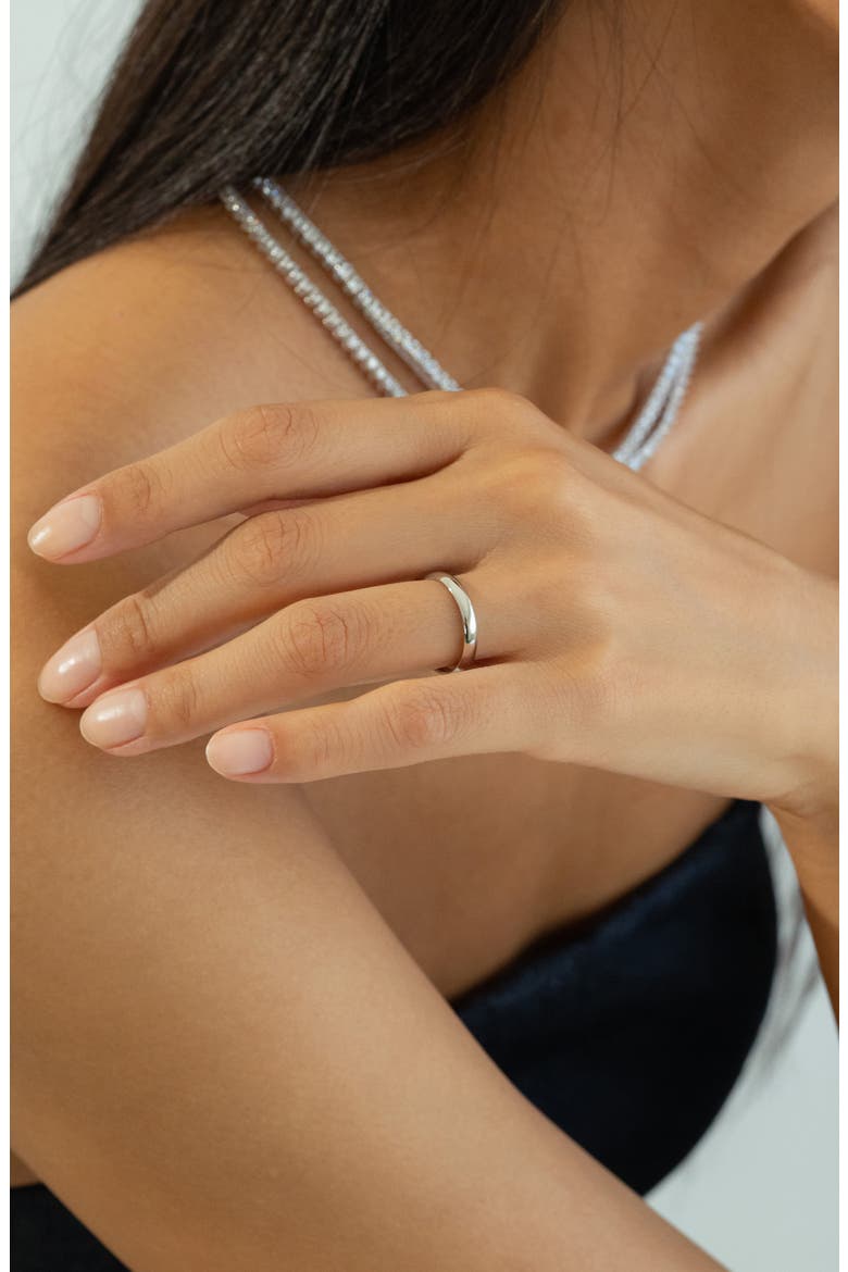 Sterling Silver 18k Gold Plated Ingrid Ring Delicate Modern Dainty, Alternate, color, Silver