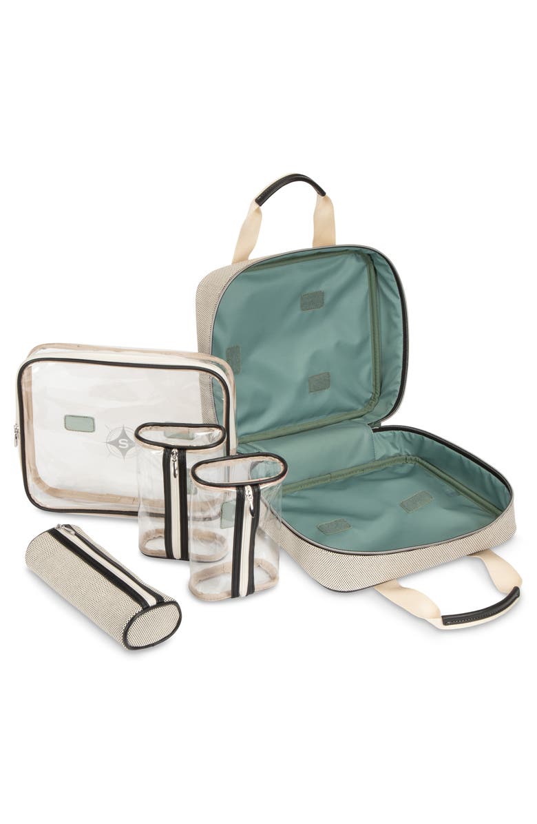 Stephanie Johnson Tropea Onyx Martha Large Brief Makeup Case, Alternate, color, Black