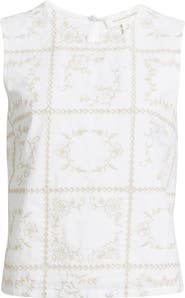 Treasure & Bond Floral Embroidered Top