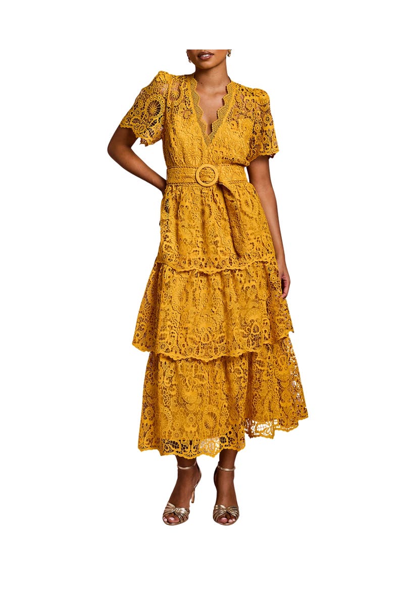 petite tiered midi dress Petite Size Tiered Midi Dress