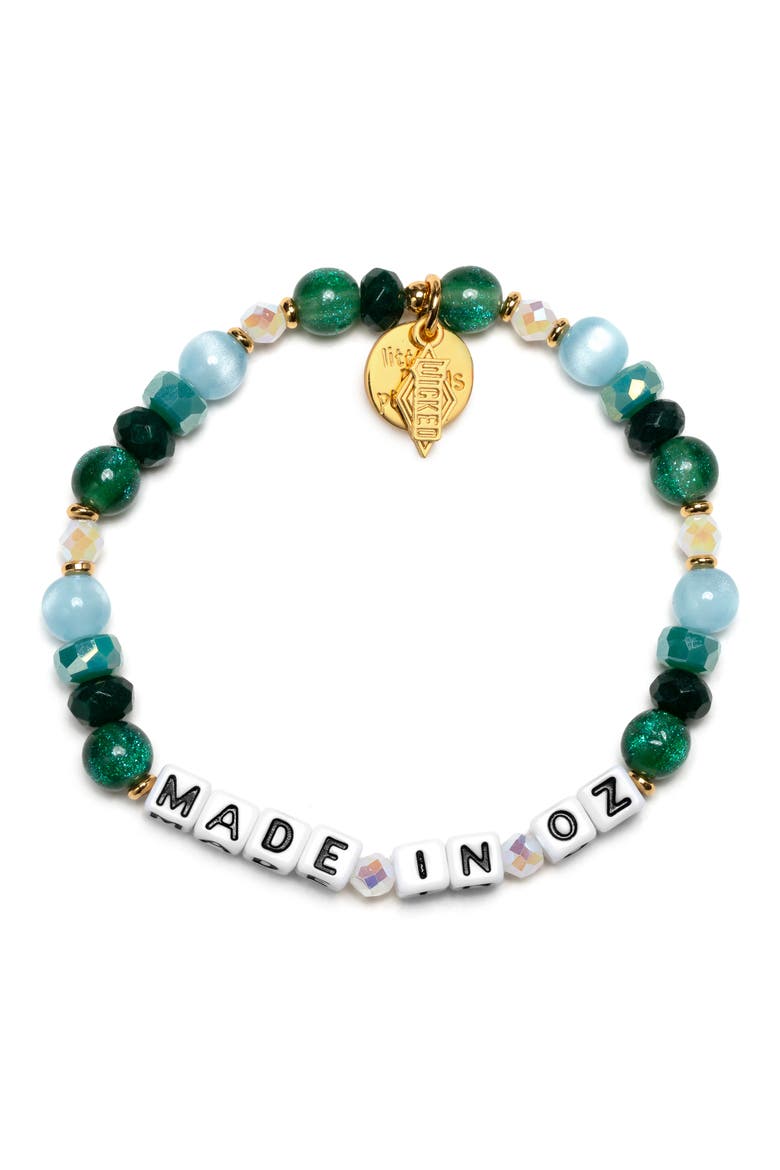 Made in OZ Beaded Stretch Bracelet, Main, color, GREEN