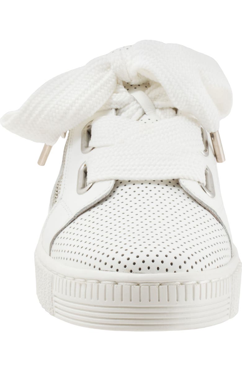 EOS FOOTWEAR Jovi Perforated Leather Sneaker, Alternate, color, White