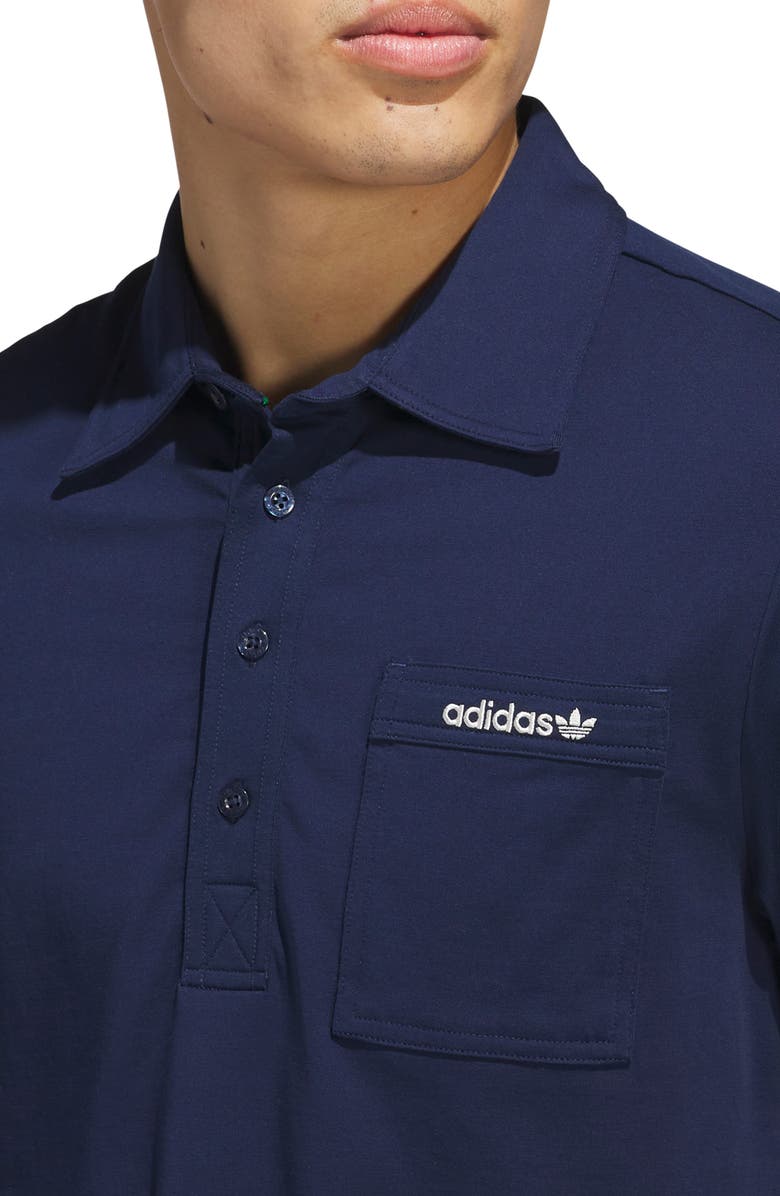 adidas Archive Pocket Golf Polo, Alternate, color, Night Indigo