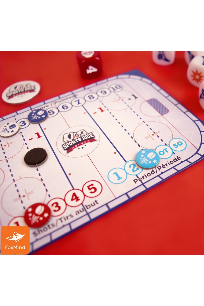 ports Dice Hockey Board Game, 2 or 4 Players, Alternate, color, Multicolored