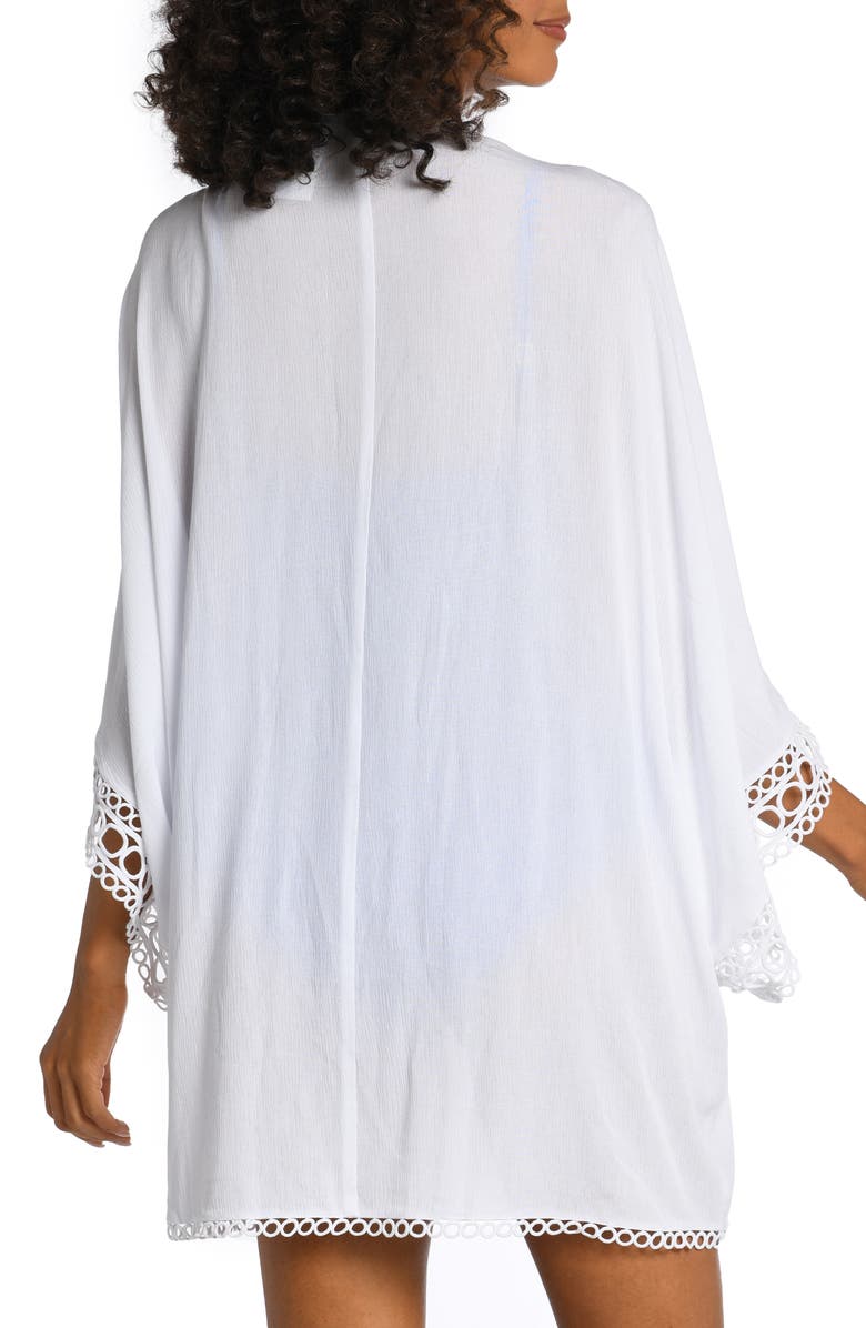 La Blanca Illusion Crochet Cover-Up, Alternate, color, 