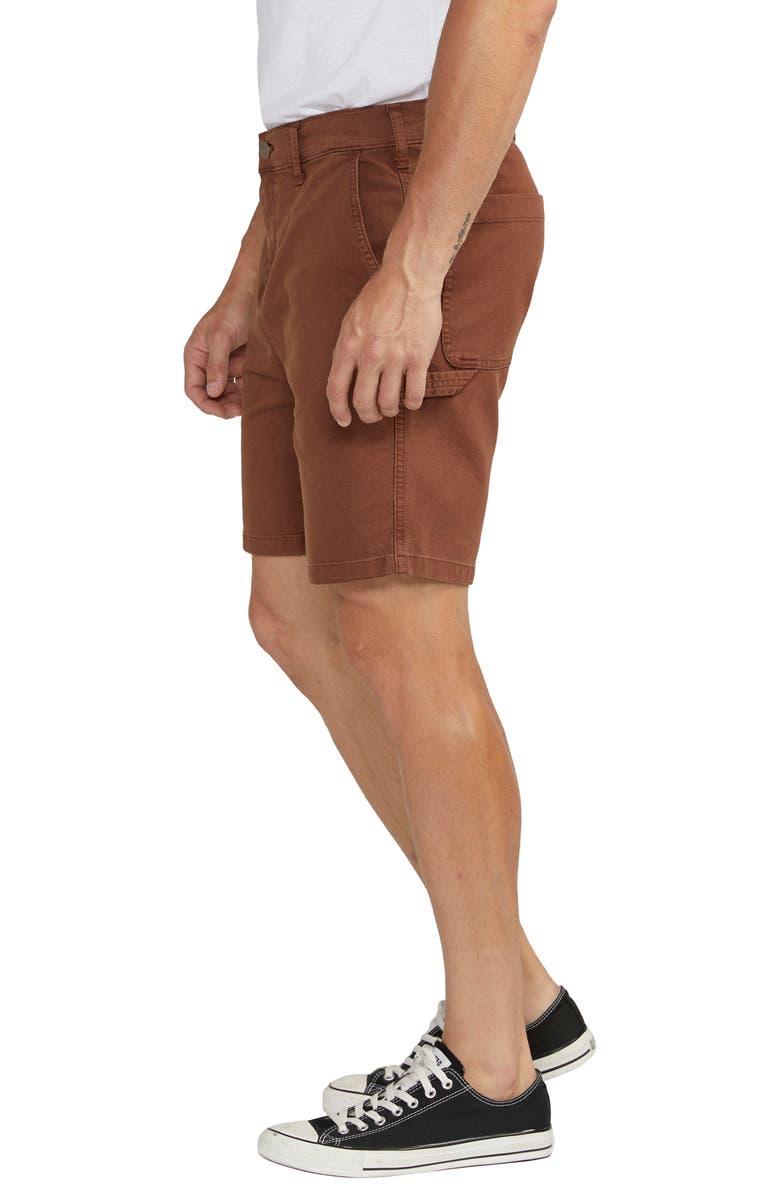 Silver Jeans Co. Relaxed Fit Twill Painter Shorts, Alternate, color, Cappuccino