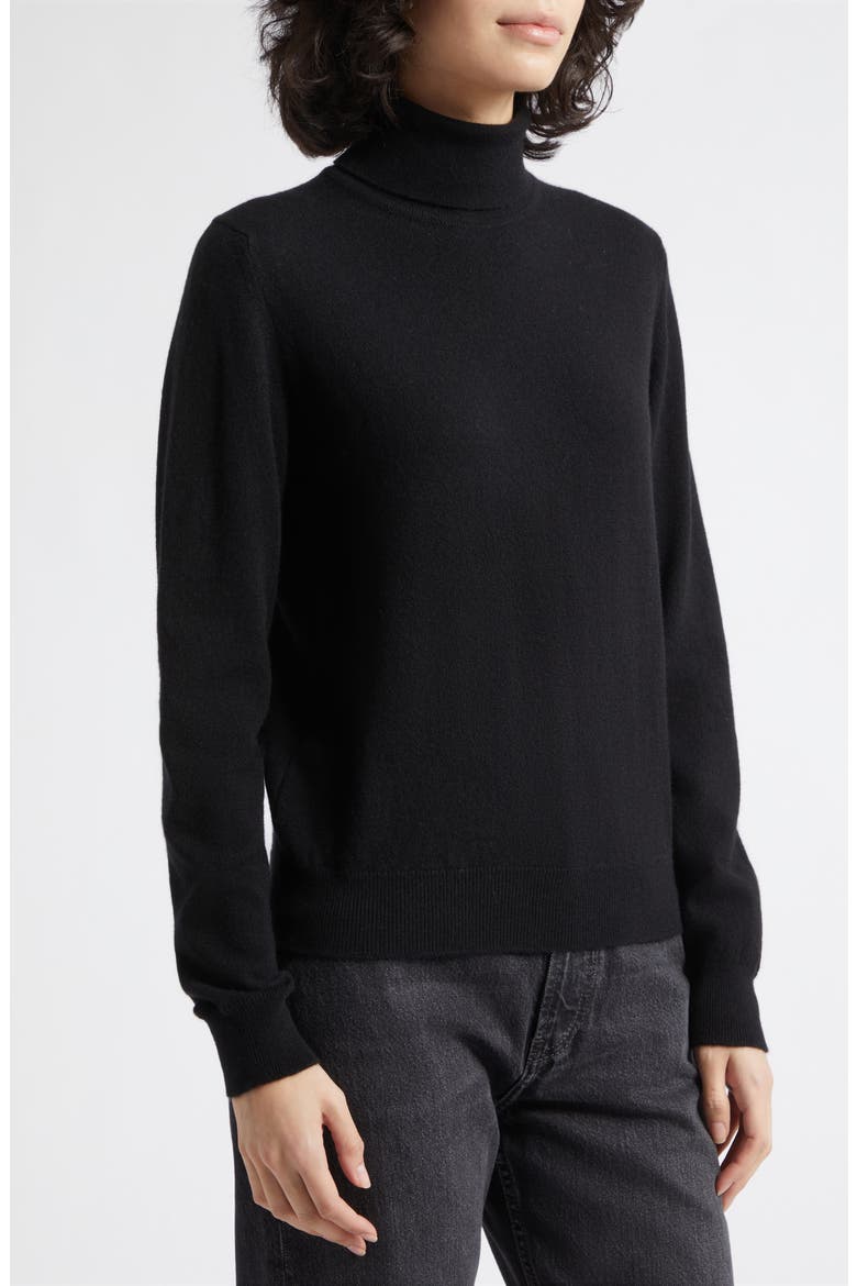 Iris Cashmere Turtleneck Sweater, Alternate, color, BLACK