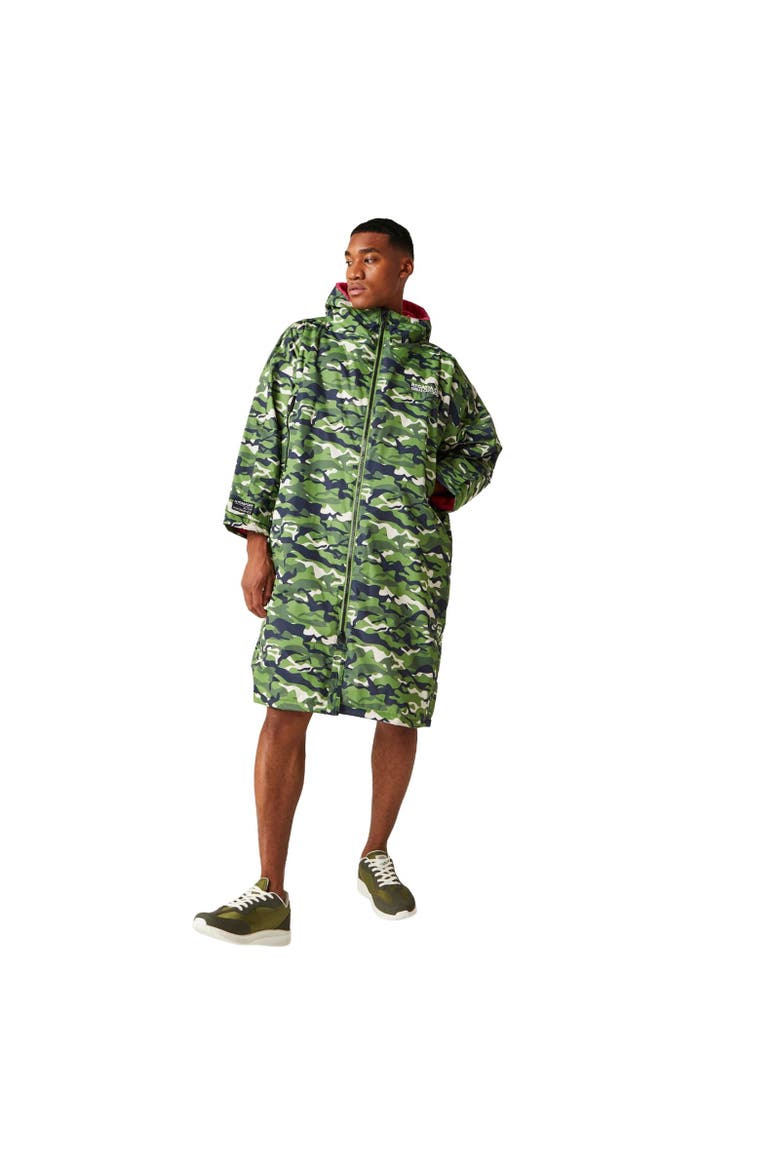 Gender Inclusive Camouflage Oversized Changing Robe, Alternate, color, Cactus Green