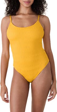 Andie Lucaya Smocked One-Piece Swimsuit