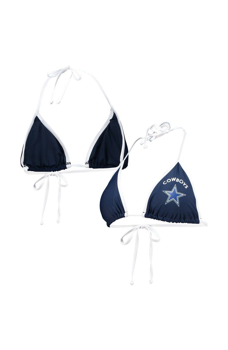 G-III 4HER BY CARL BANKS Women's G-III 4Her by Carl Banks Navy Dallas Cowboys Perfect Match Bikini Top, Main, color, 