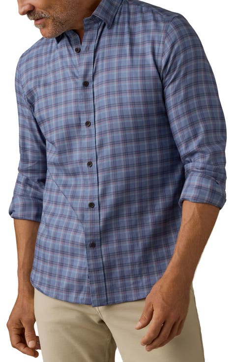 The Movement Stretch Cotton Blend Twill Button-Up Shirt