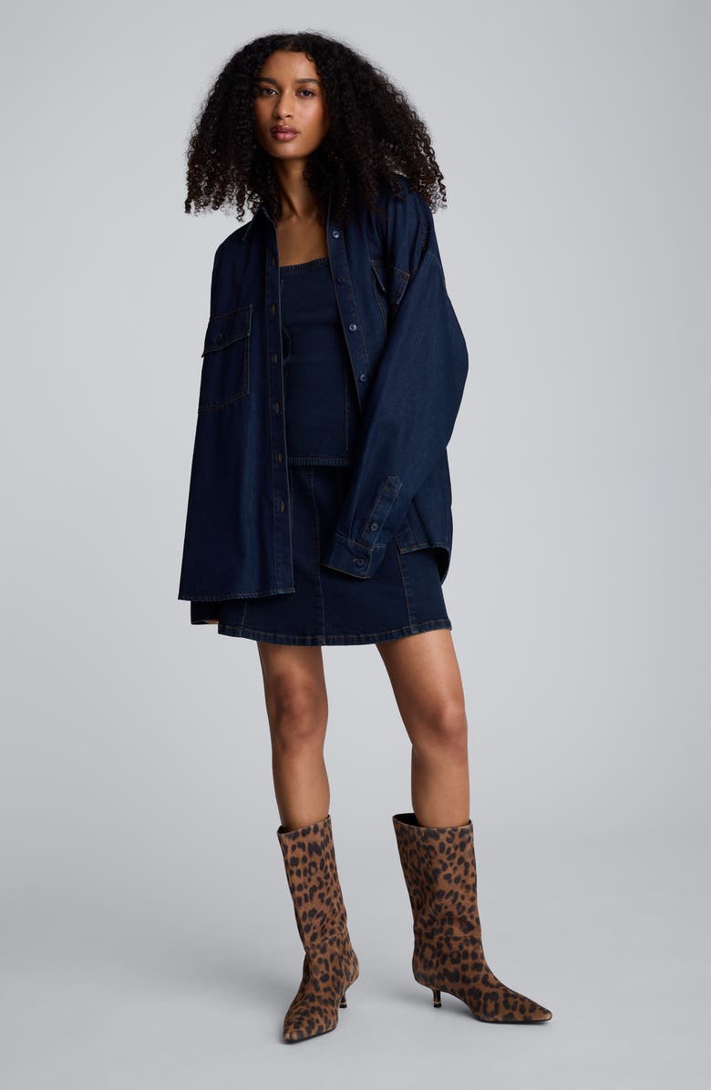 Kenneth Cole Oversize Denim Shirt, Alternate, color,