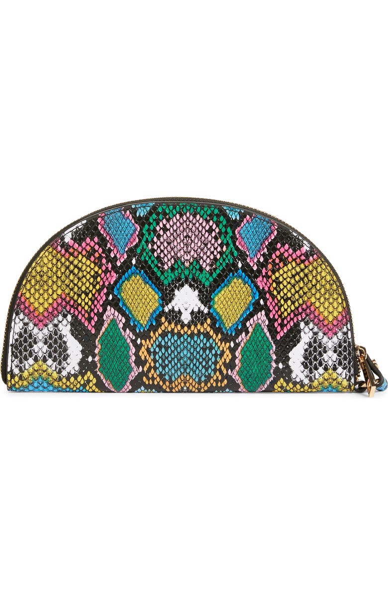 BP. Snake Print Faux Leather Wristlet, Alternate, color,