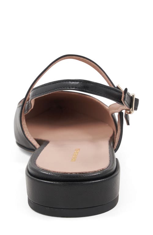Bruno Magli Martina Slingback Mary Jane Pointed Toe Flat In Black