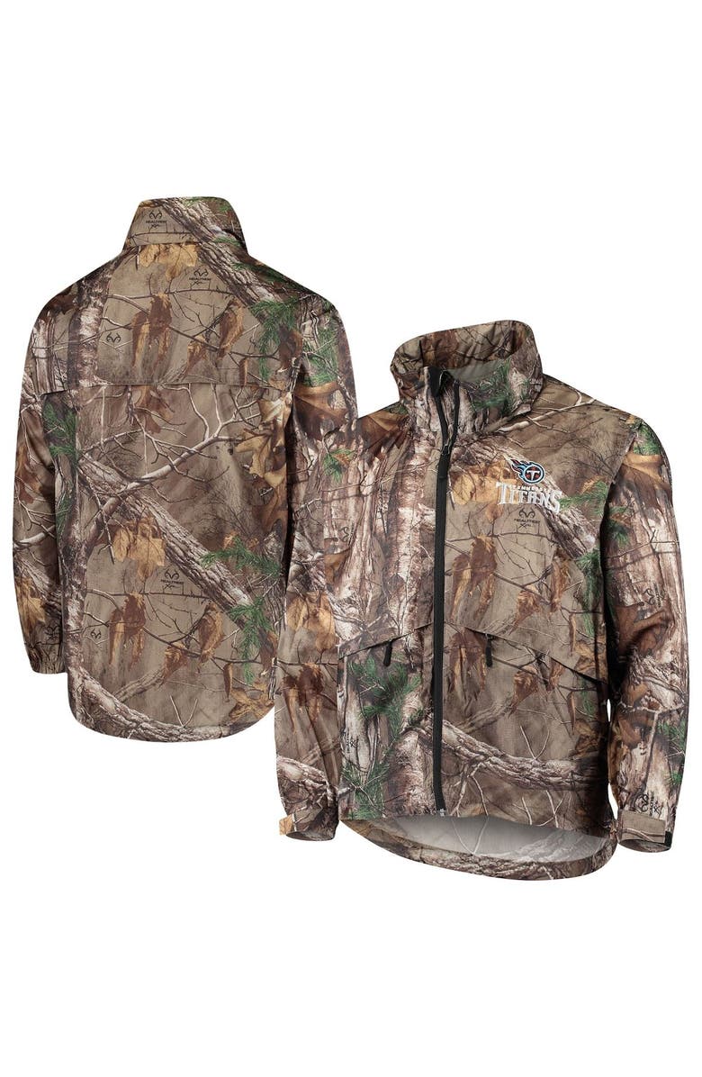 DUNBROOKE Men's Dunbrooke Realtree Camo Tennessee Titans Circle Sportsman Waterproof Packable Full-Zip Jacket, Main, color,