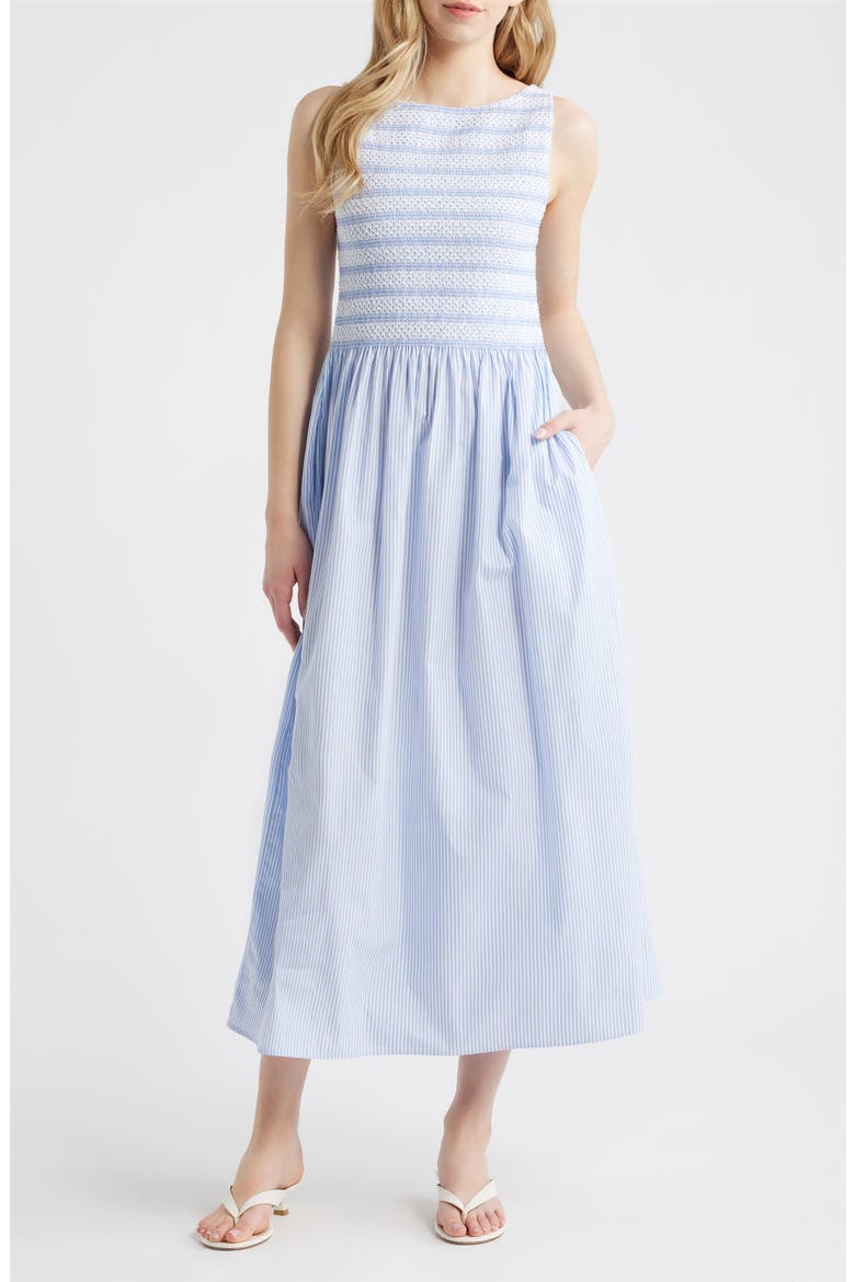 The Cosima Nap® Midi Dress, Main, color, BLUE/WHITE STRIPE