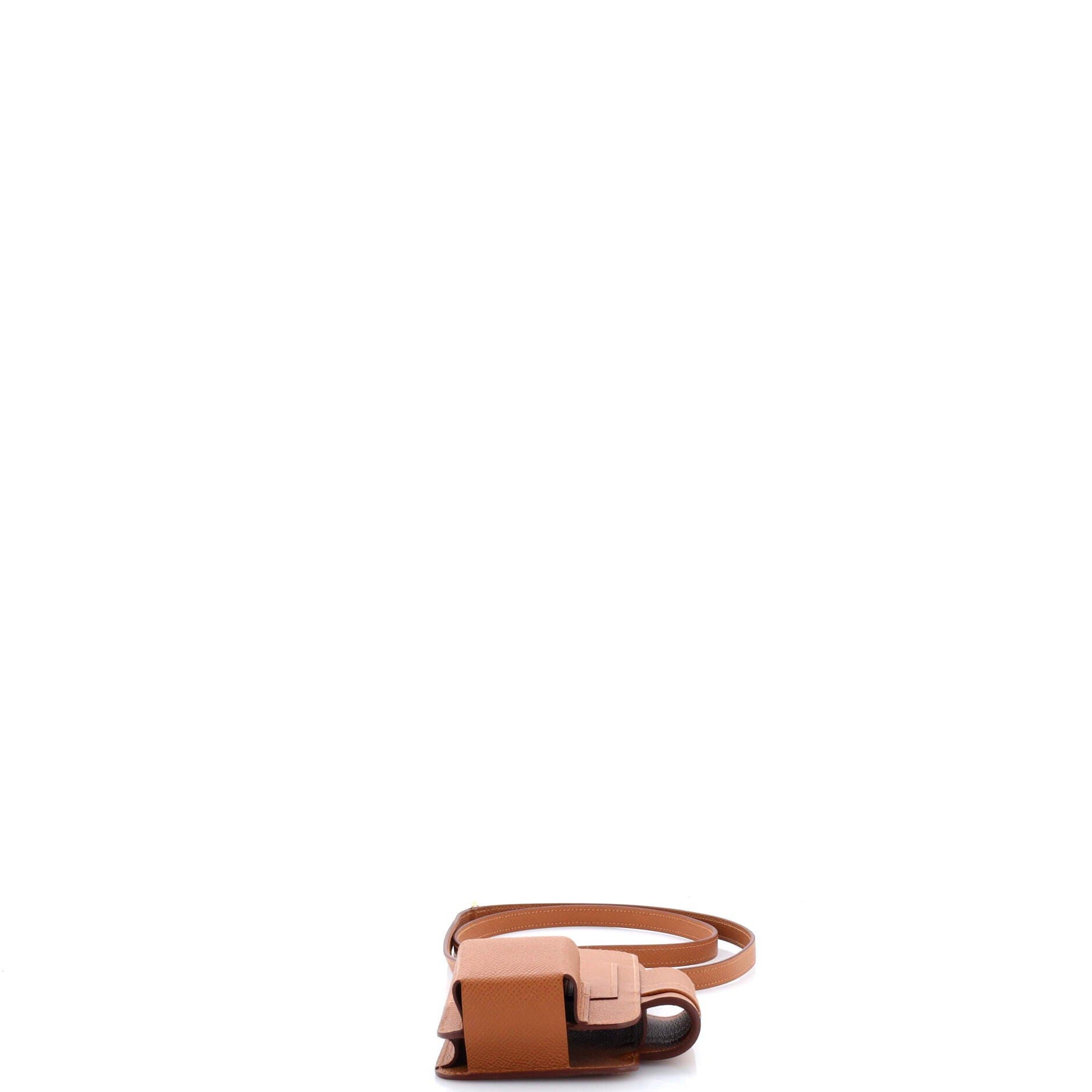 Pre-Owned Hermes Hermesway Phone Case Crossbody Bag Epsom, Alternate, color, Gold