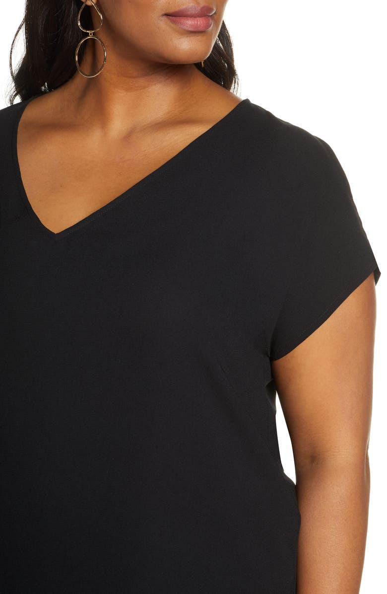 Halogen<sup>®</sup> V-Neck Cap Sleeve Top, Alternate, color, 